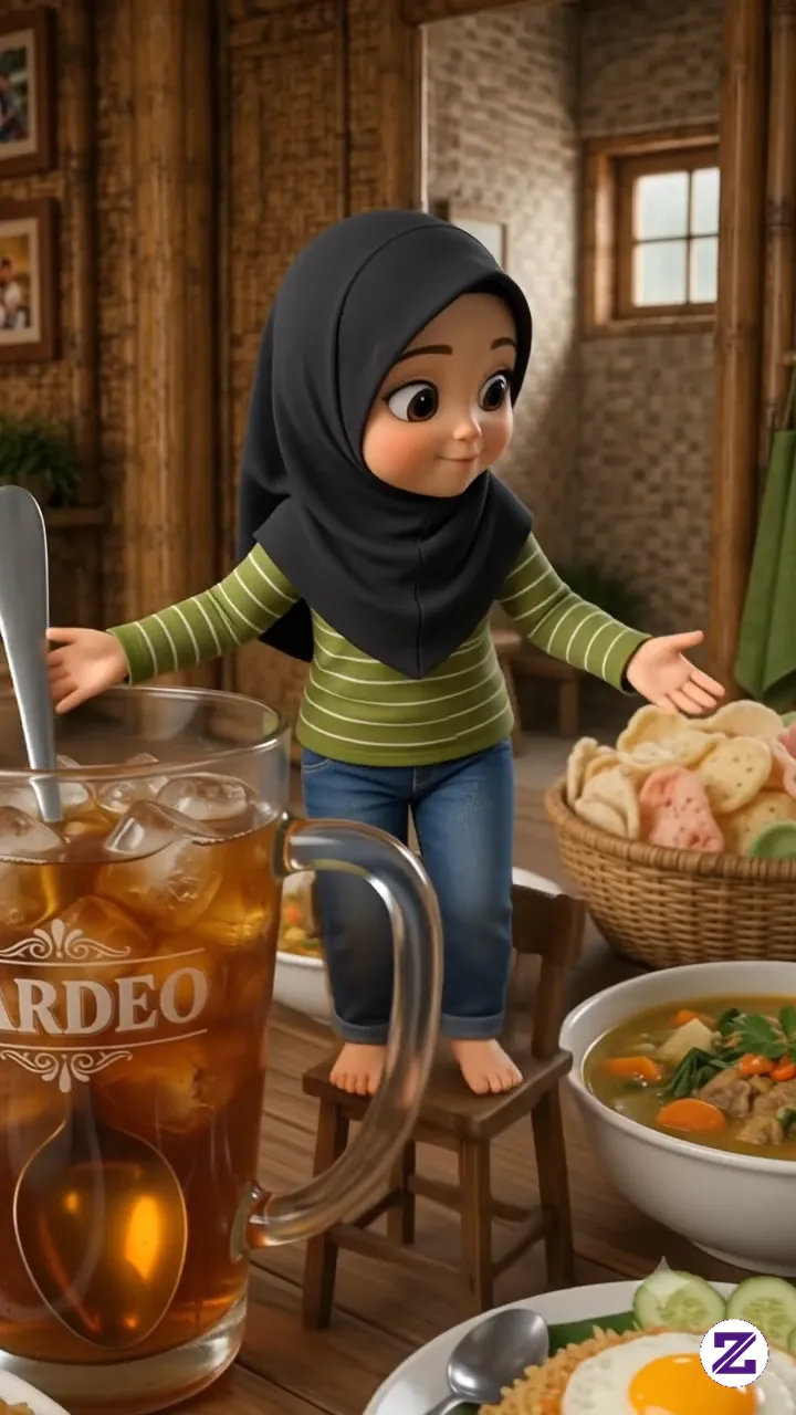 Minum Es Teh Di Siang Hari