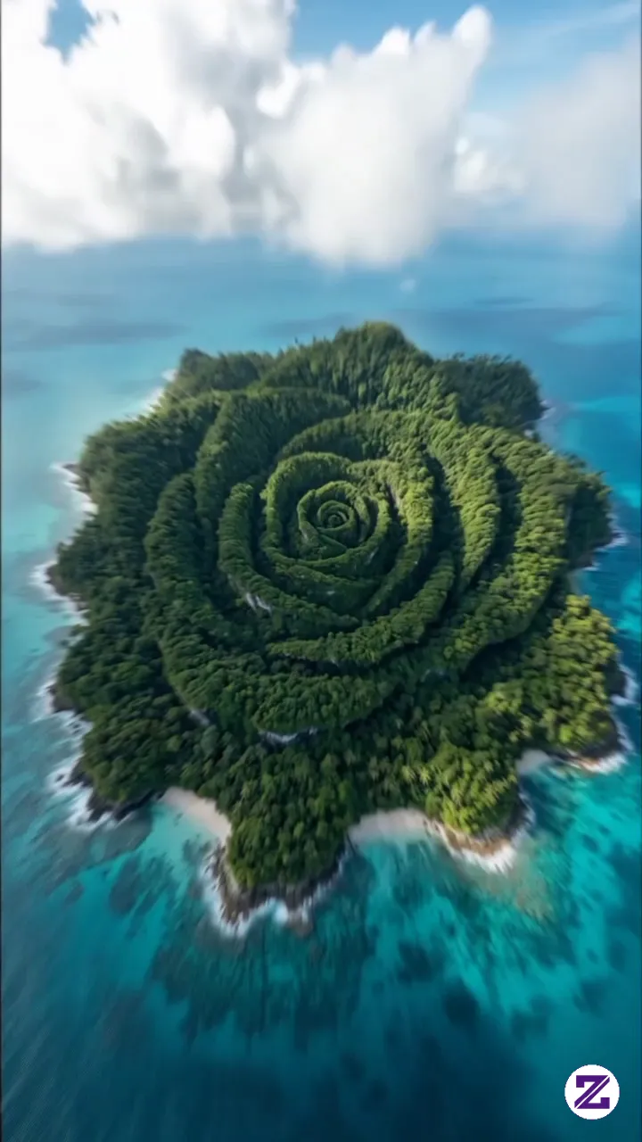 Waw... Sebuah Pulau Bentuk Bunga Mawar Ini Menjadi Kota Yang Cantik... ❤