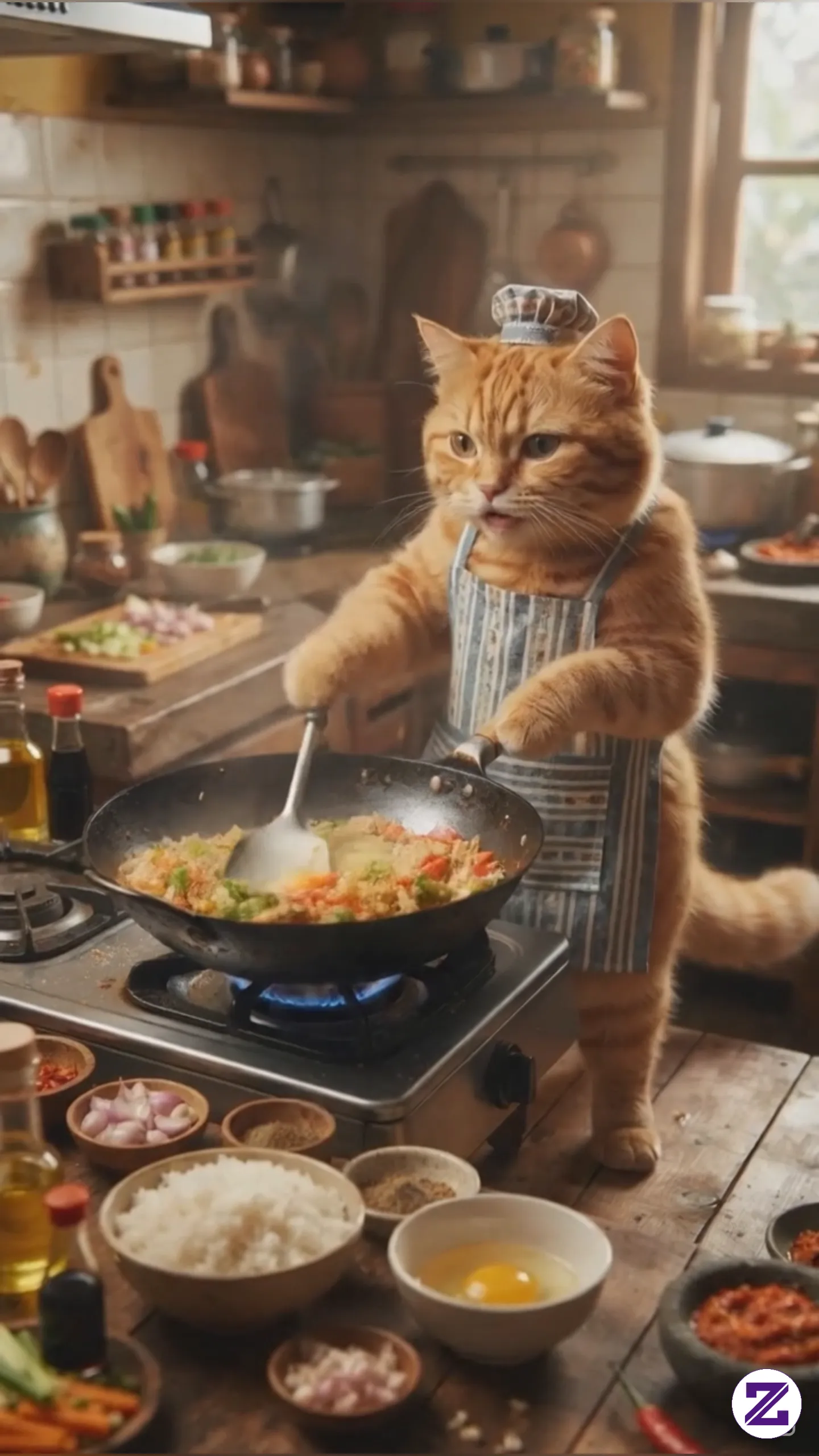 CHEF OYEN MASAK NASI GORENG?! 😱"