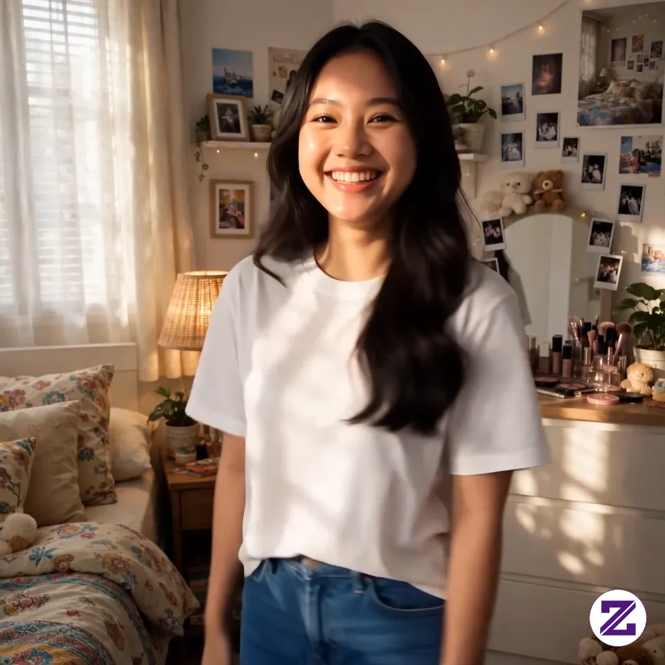Selamat Pagi Semuanya! ☀️ OOTD Hari Ini: Kaos Putih + Jeans, Simpel Tapi Tetap