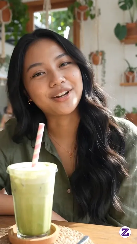 Siang Gini Paling Enak Ngadem Di Kafe Favorit Dolii 🍵 Es Matcha Latte-nya