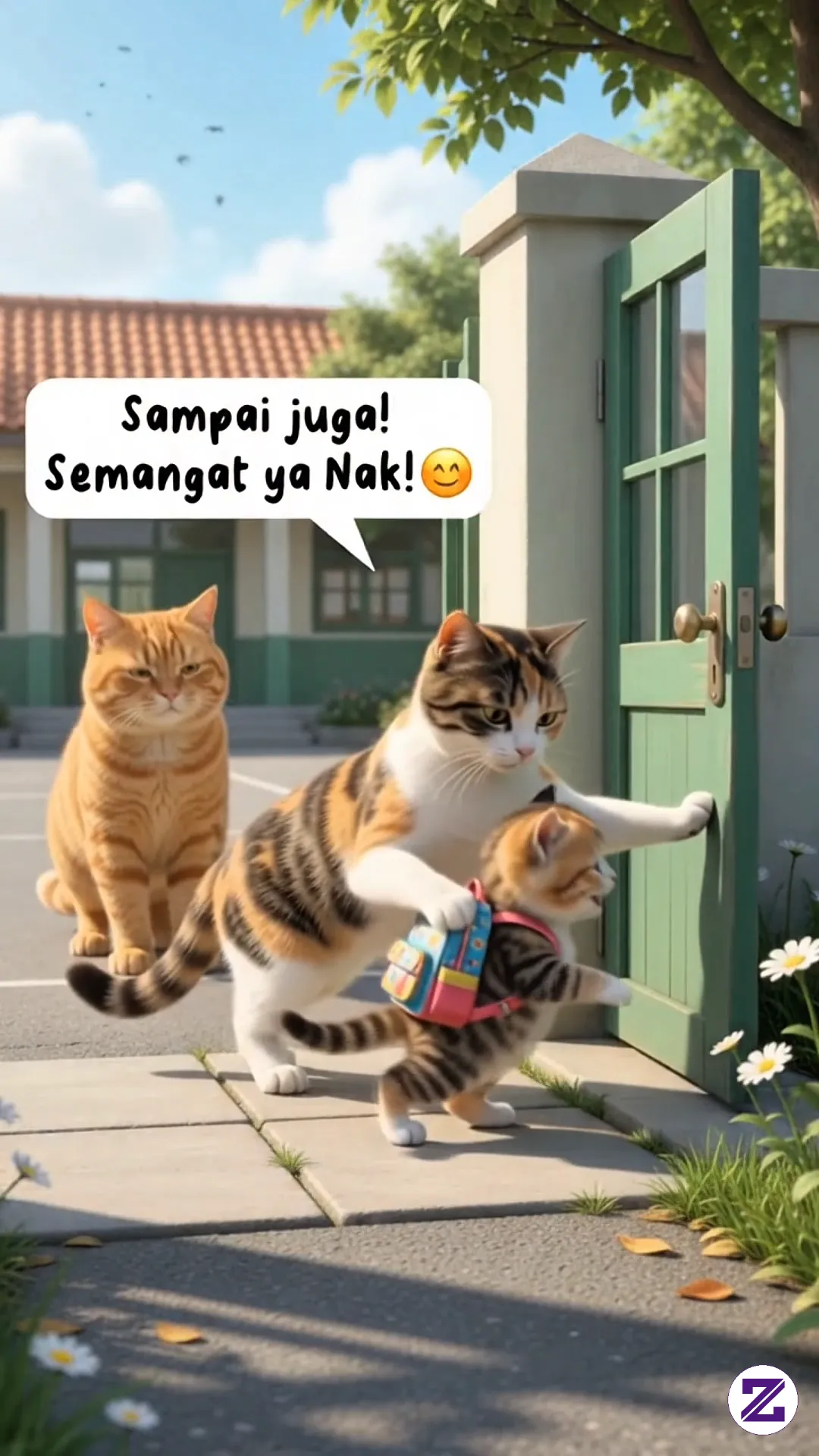 Hari Pertama Anak Sekolah #funnycats #kucing Oren #pet #catlovers
