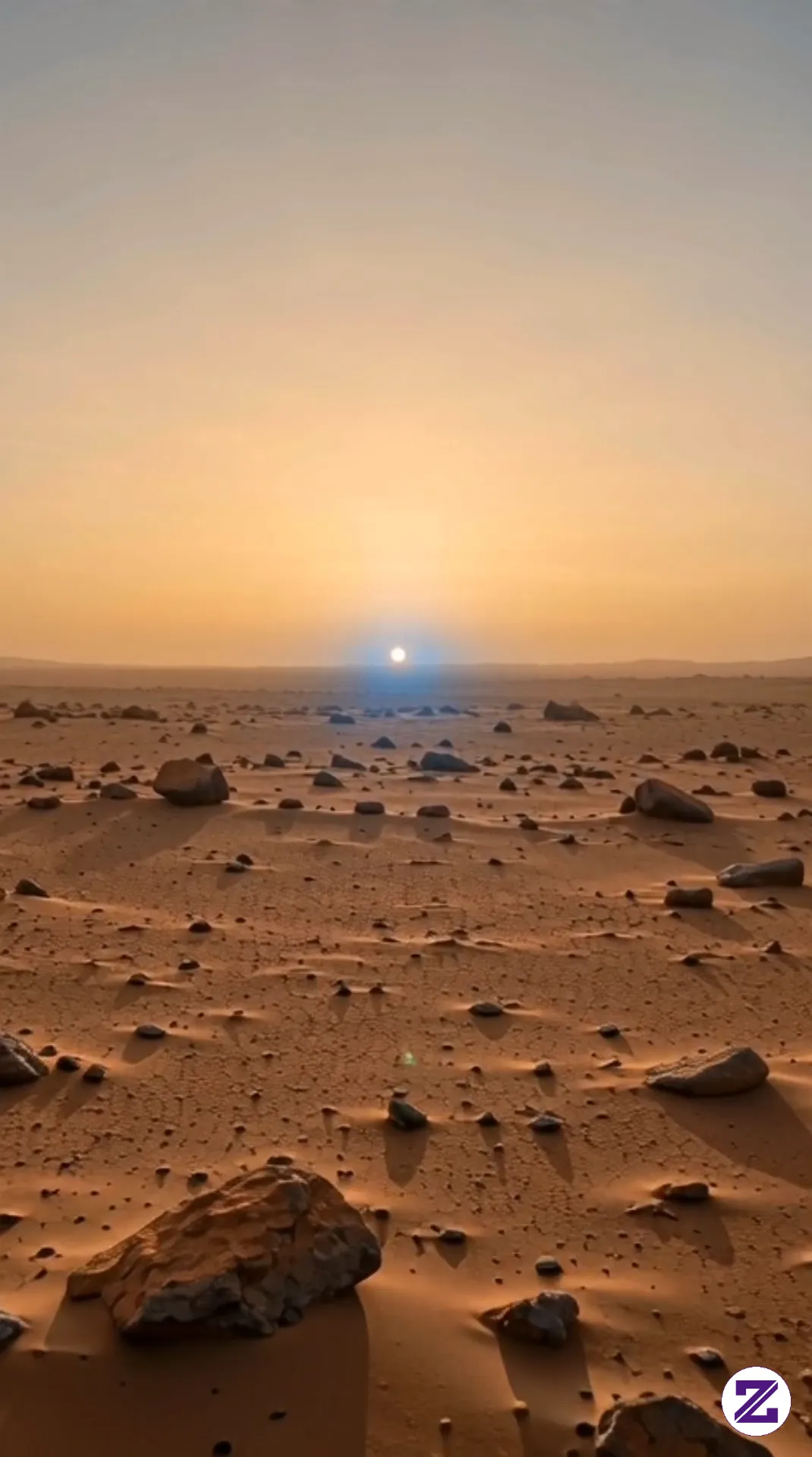 Saat Matahari Terbenam Di Mars