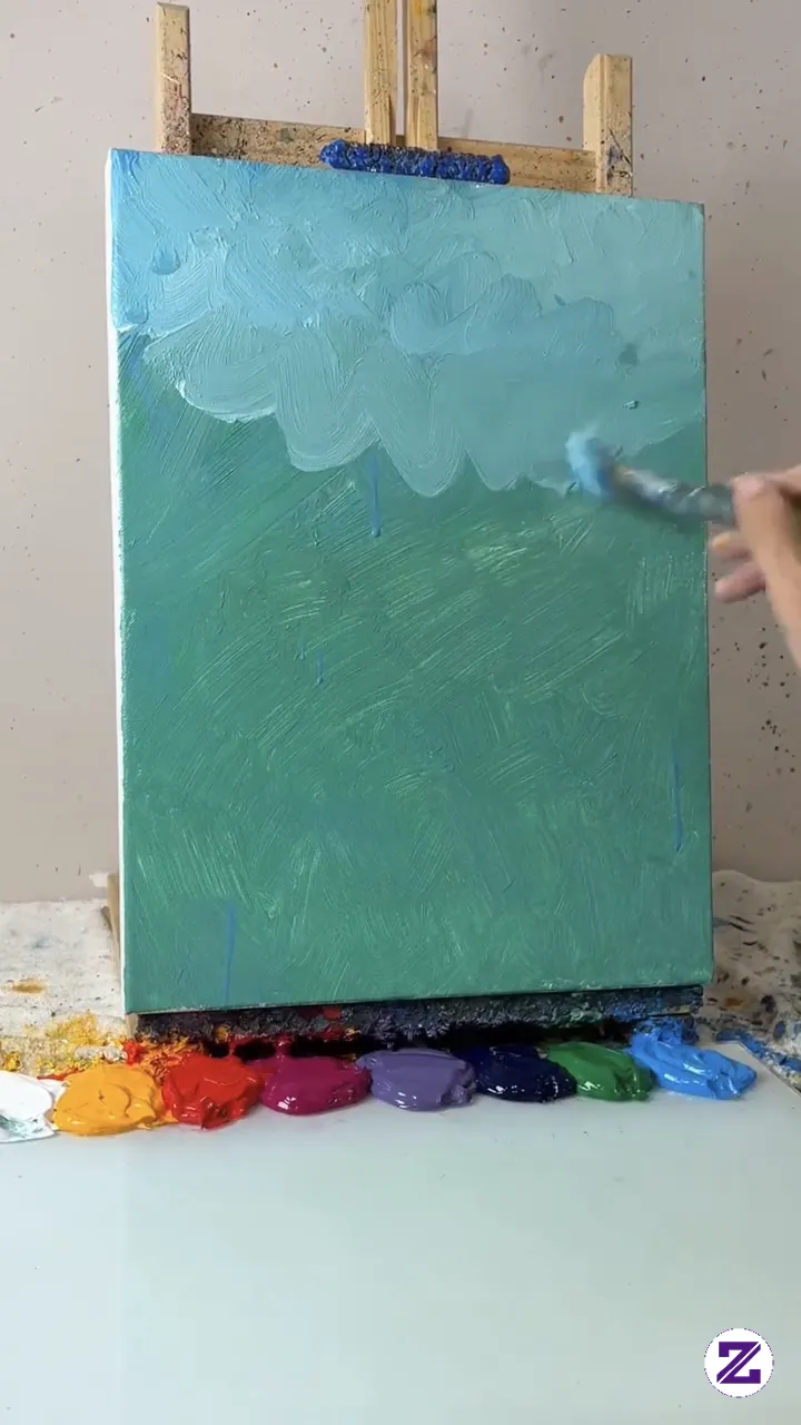 Proses Melukis Dari Kanvas Kosong Hingga Menjadi Karya Seni Yang Indah 🎨🖌️