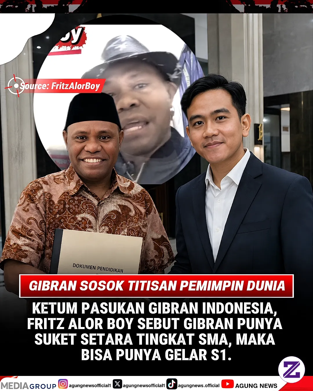 GELAR S1 GIBRAN IKUT DISOROT! PERNYATAAN FRITZ ALOR BOY TUAI PERHATIAN